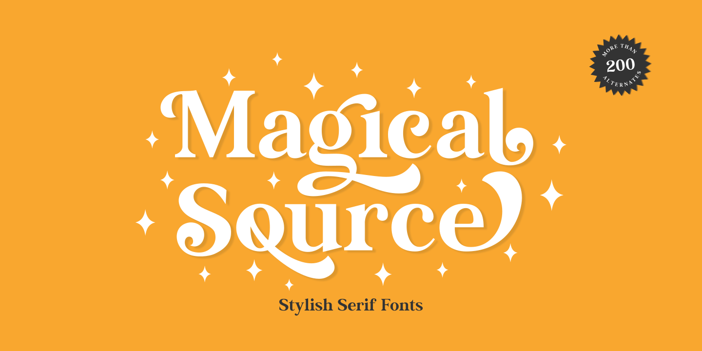 Пример шрифта Magical Source #1